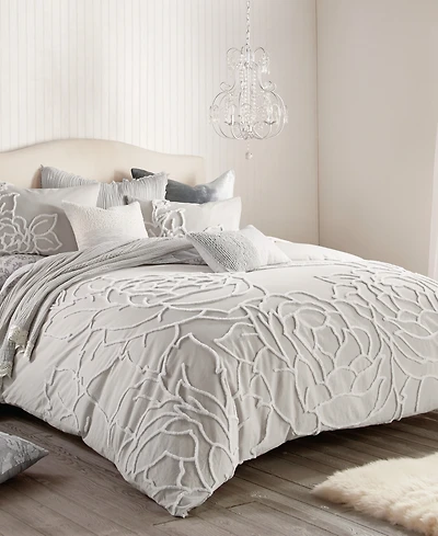 Peri Home Chenille Rose 3-Pc. Duvet Cover Set, Full/Queen
