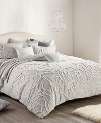 Peri Home Chenille Rose 3-Pc. Duvet Cover Set, Full/Queen