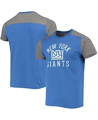 Men's Royal, Heathered Gray New York Giants Gridiron Classics Field Goal Slub T-shirt