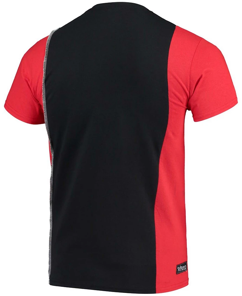 Men's Black, Red Atlanta Falcons Split T-shirt