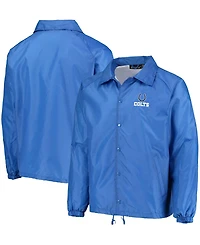 Men's Royal Indianapolis Colts Coaches Classic Raglan Full-Snap Windbreaker Jacket