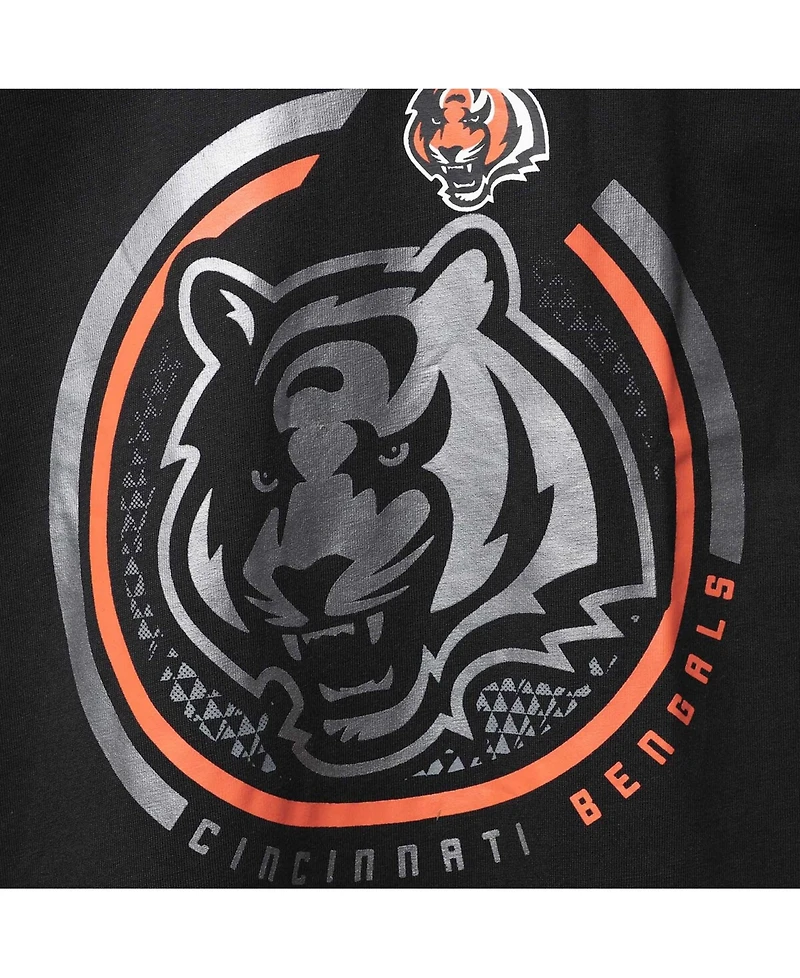 Men's Big and Tall Black Cincinnati Bengals Color Pop T-shirt