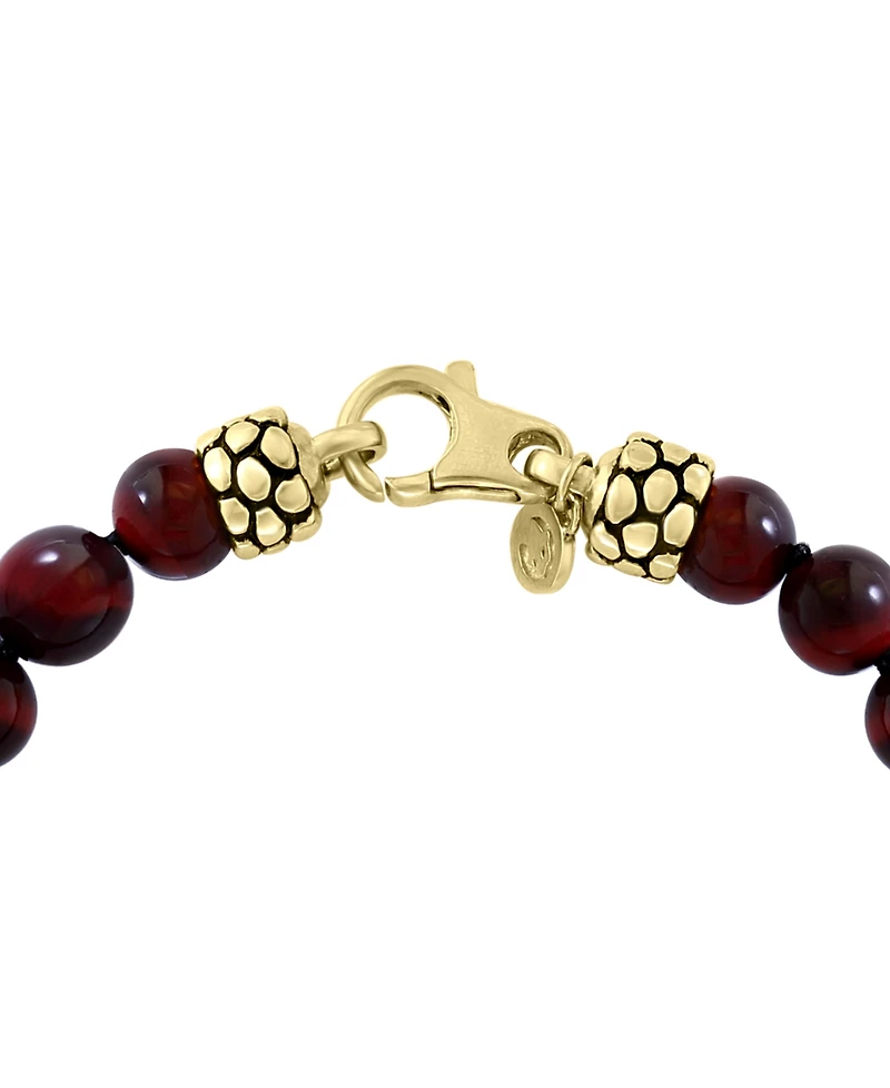 Effy Men's Tiger Eye Bead Bracelet in 18k Gold-Plated Sterling Silver