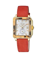 GV2 Women's Bari Tortoise Leather Swiss Quartz Strap Watch 34 mm
