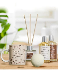 Lovery Birthday Gift Basket, Birthday Spa Gift Box, Coconut Body Care Gift Set, 15 Piece