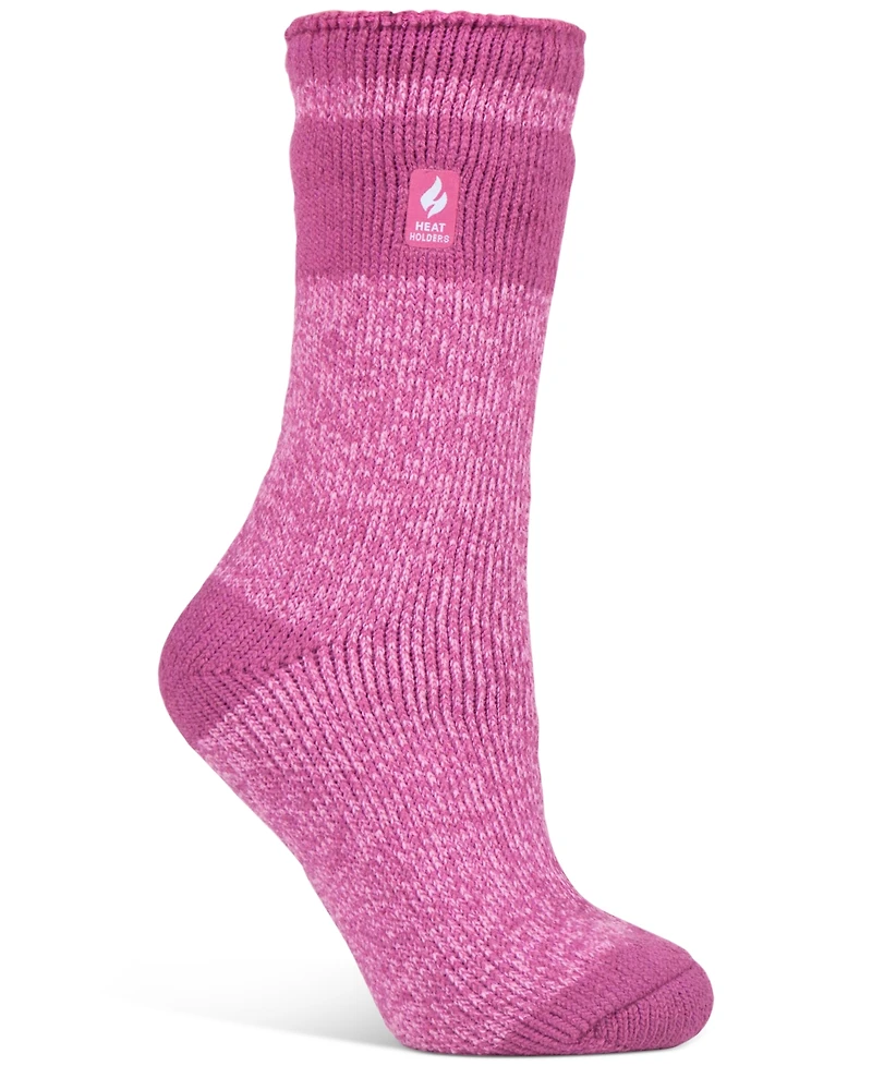 Heat Holders Women's Snowdrop Block Twist Crew Socks