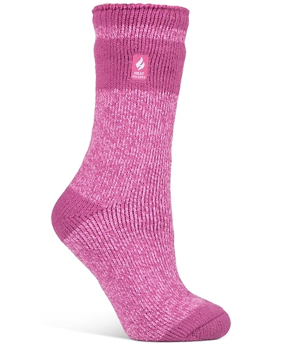 Heat Holders Women's Snowdrop Block Twist Crew Socks