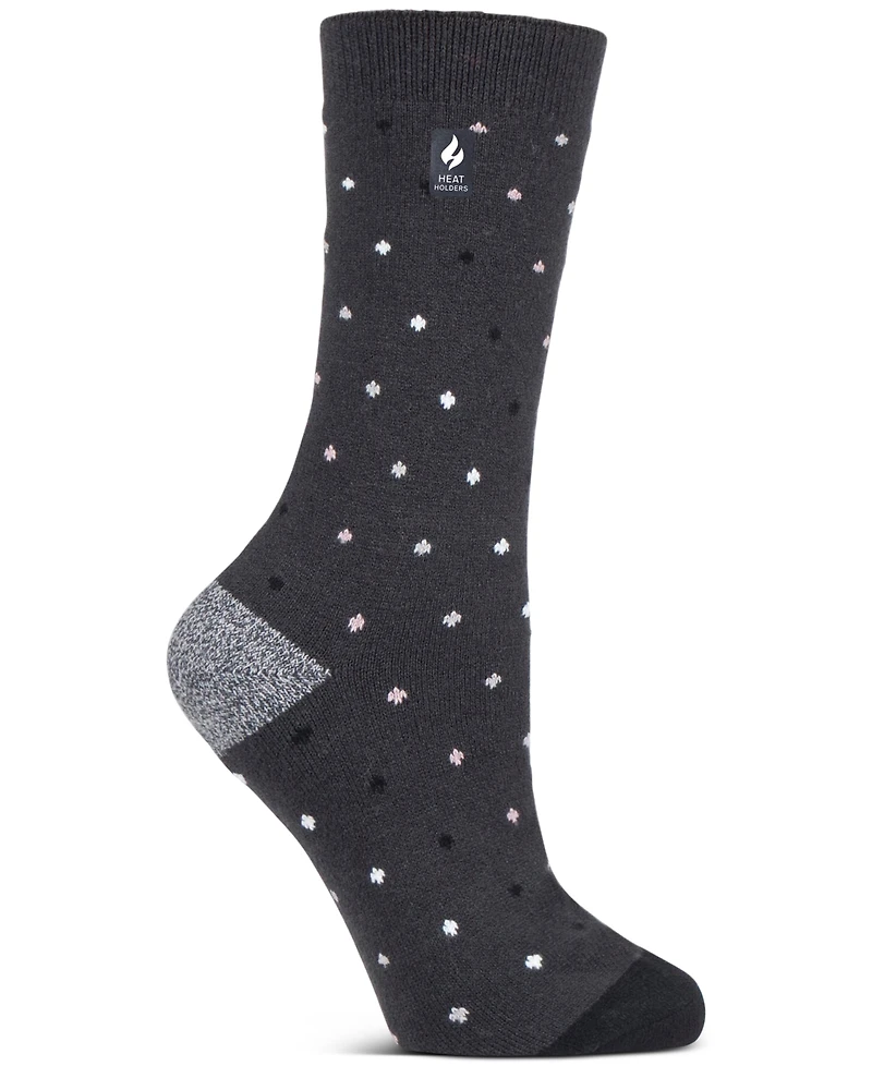 Heat Holders Women's Ultra Lite Berry Spots Crew Socks