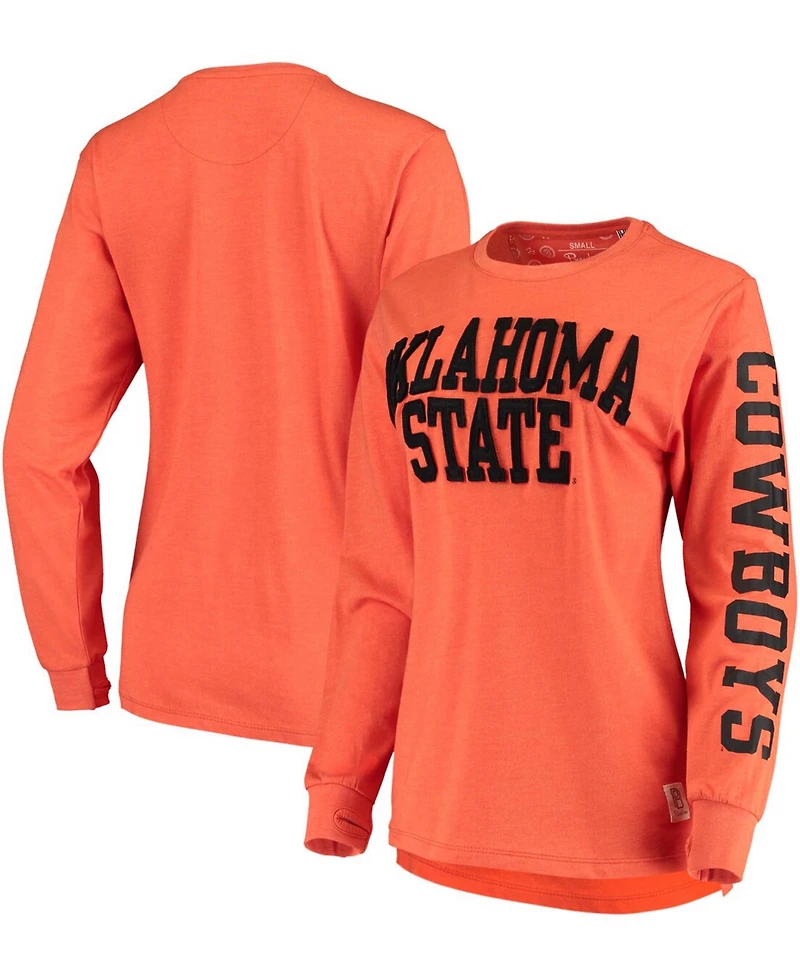Pressbox Women's Oklahoma State Cowboys Two-Hit Canyon Long Sleeve T-Shirt