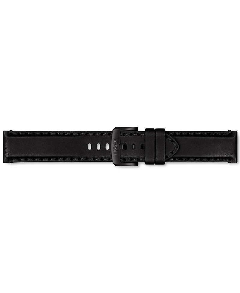 Tissot Men's Swiss Chronograph Xl Vintage Black Leather Strap Watch 45mm