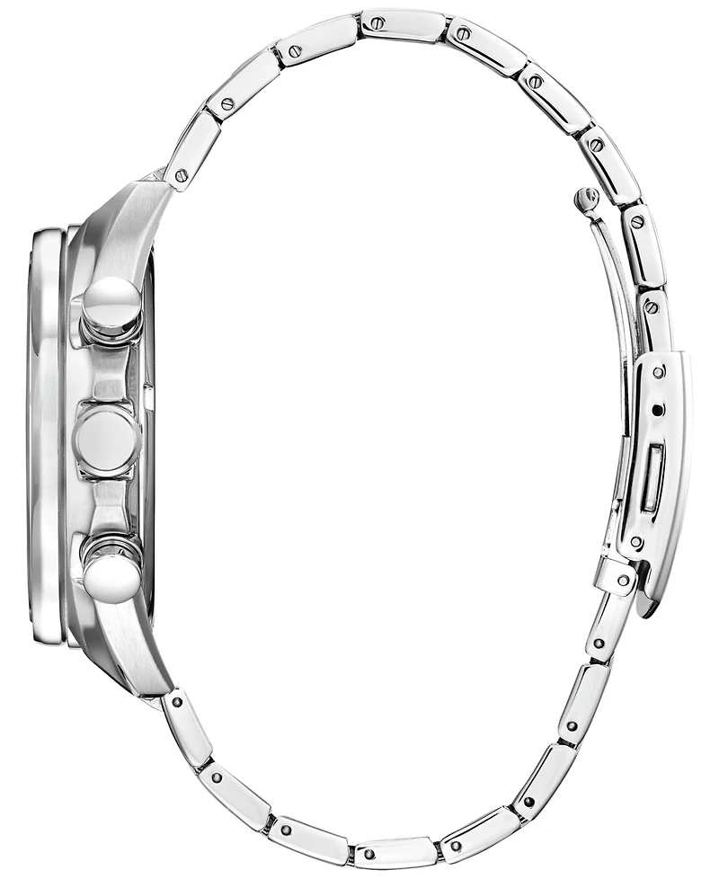 Citizen Men's Chronograph Eco Drive Sport Stainless Steel Bracelet Watch 45mm, Created for Macy's