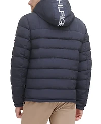 Tommy Hilfiger Men's Sherpa Lined Hooded Quilted Puffer Jacket