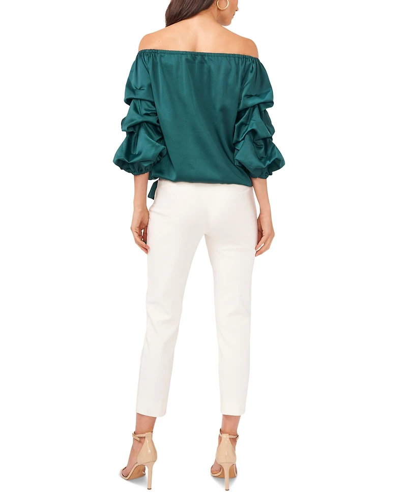 Msk Off-The-Shoulder Puff Sleeve Top