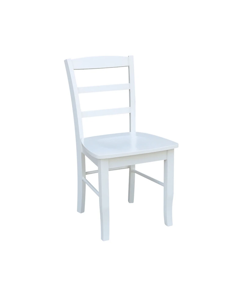 42" Dual Drop Leaf Table with 4 Ladder Back Dining Chairs - 5 Piece Dining Set