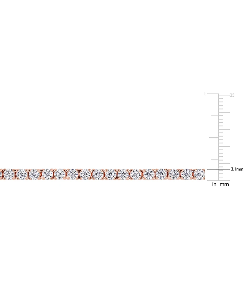 Lab-Grown Moissanite Tennis Bracelet (5-1/10 ct. t.w) in 18k Rose Gold-Plated Sterling Silver