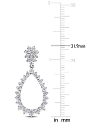 Lab-Grown Moissanite Open Teardrop Drop Earrings (2-1/5 ct. t.w.) in Sterling Silver