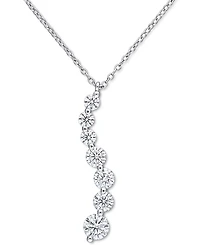 Lab-Grown Moissanite Swirl 18" Pendant Necklace (1-1/2 ct. t.w.) in Sterling Silver