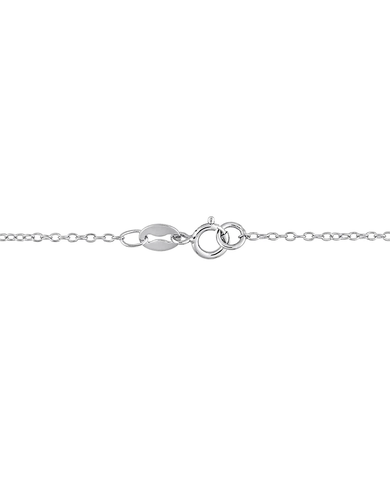 Lab-Grown Moissanite Heart Halo 18" Pendant Necklace (2 ct. t.w.) in Sterling Silver