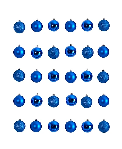 Holiday Christmas 30 Piece Shatterproof Ornament Set