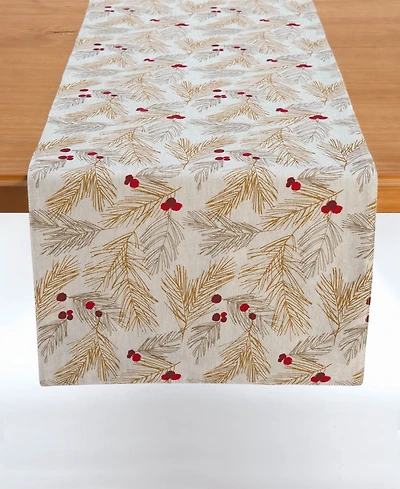 Metallic Sprig Table Runner, 72" x 14"
