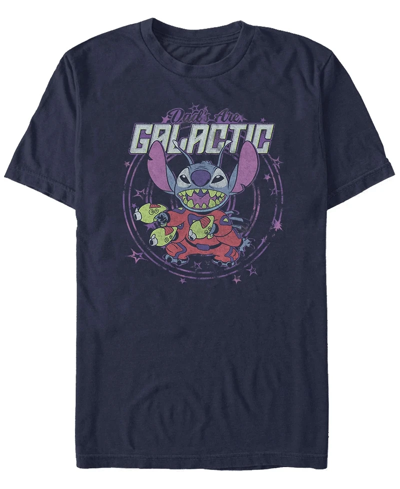 Men's Lilo Stitch Spaced Dads Short Sleeve T-shirt