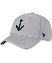 Men's Gray Seattle Kraken Secondary Logo Flex Hat