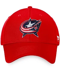 Men's Red Columbus Blue Jackets Core Adjustable Hat
