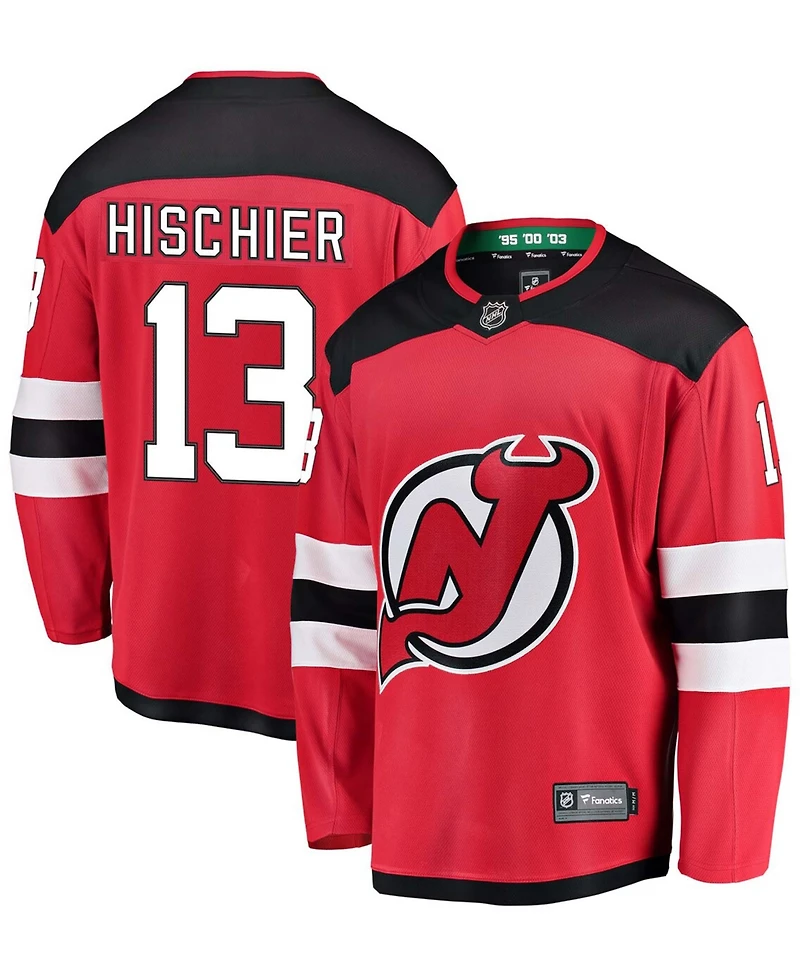 Big Boys Nico Hischier Red New Jersey Devils Home Breakaway Player Jersey