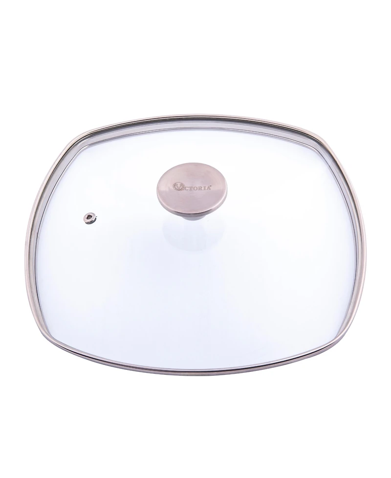 Victoria Glass Lid with Stainless Steel Knob for 10" Grill Pan