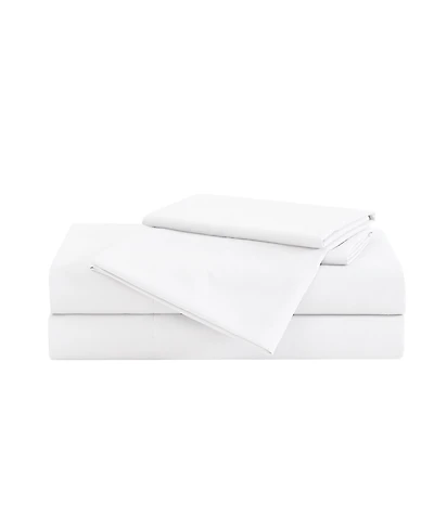 London Fog Garment Wash Solid 4 Piece Sheet Set, Twin