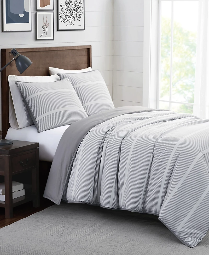 Brooklyn Loom Niari Yarn Dye Stripe 3 Piece Comforter Set