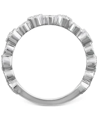 Diamond Milgrain Bezel Band (1/2 ct. t.w.) in 14k White Gold