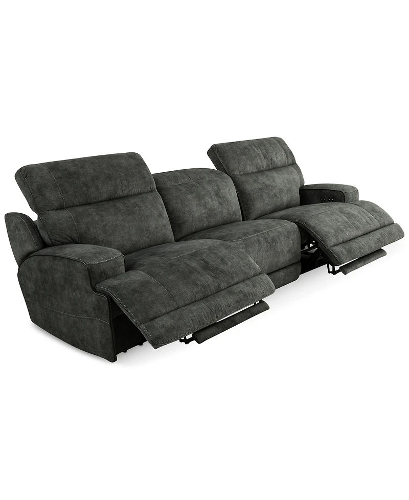Sebaston -Pc. Fabric Sofa with 2 Power Motion Recliners