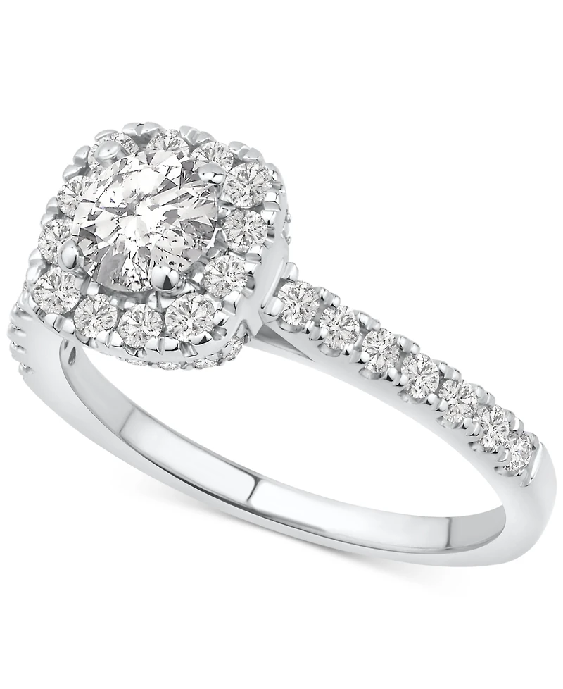 Diamond Halo Bridal Set (1-1/2 ct. t.w.) in 14k White Gold