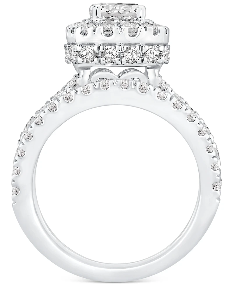 Diamond Halo Bridal Set (2-3/4 ct. t.w.) in 14k White Gold