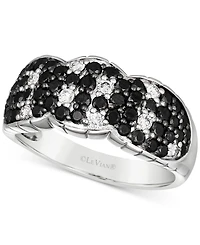 Le Vian Black Diamond (7/8 ct. t.w.) & Nude Diamond (1/5 ct. t.w.) Scattered-Look Cluster Ring in 14k White Gold