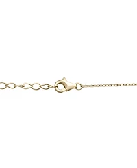 Mother-of-Pearl (10mm) & Cubic Zirconia Hamsa Hand & Evil Eye Pendant Necklace in 14k Gold-Plated Sterling Silver, 16" + 2" extender
