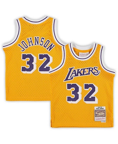 Infant Boys and Girls Magic Johnson Gold Los Angeles Lakers Retired Player Jersey