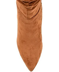 Journee Collection Women's Sarie Wide Calf Ruched Stiletto Boots