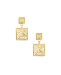 Ettika Double Square Statement Earrings