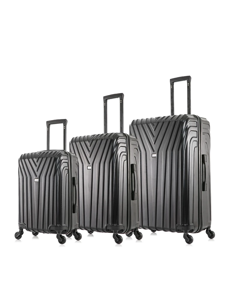 InUSA Vasty Lightweight Hardside Spinner Luggage Set, 3 piece