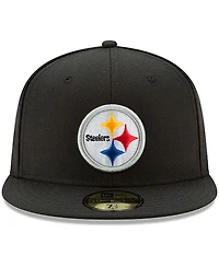 Men's Black Pittsburgh Steelers Omaha 59FIFTY Fitted Hat