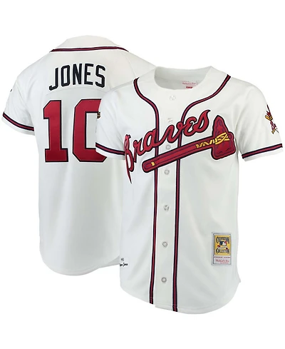 Men's Chipper Jones White Atlanta Braves Authentic Jersey