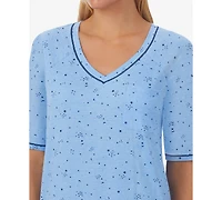 Cuddl Duds Elbow-Length Moisture Wicking Sleep T-Shirt