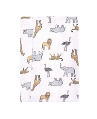 Hudson Baby Unisex Baby Cotton Flannel Burp Cloths, Modern Neutral Safari, One Size