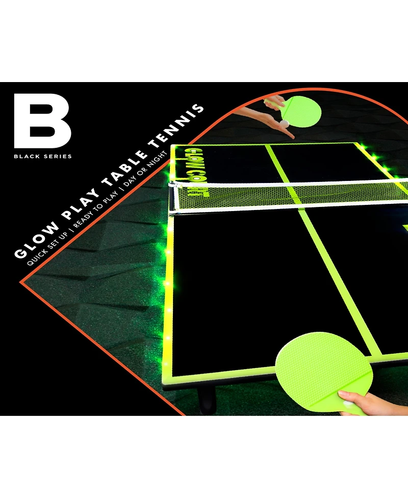 Black Series Glow-In-The-Dark 40" Table Tennis Set
