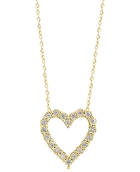 Effy Diamond Heart 18" Pendant Necklace (1/4 ct. t.w.) Sterling Silver or 14k Gold-Plated