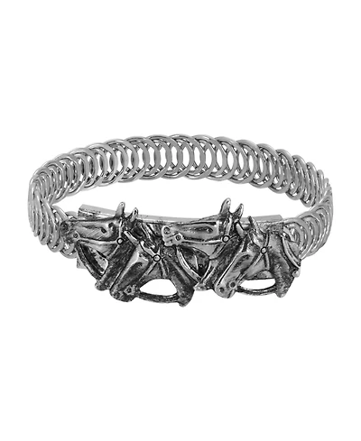 2028 Horse Heads Coil Bracelet