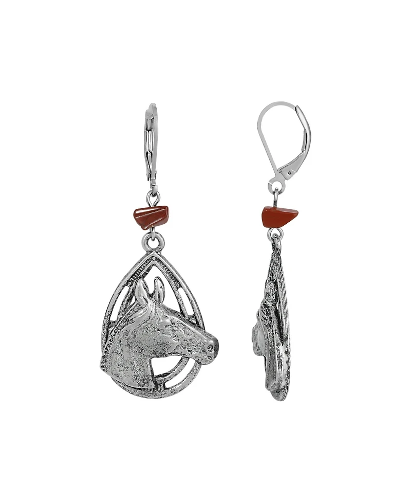 2028 Bead Horse Head Earrings