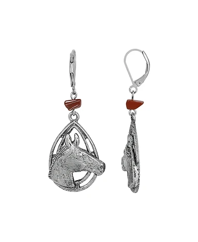 2028 Bead Horse Head Earrings